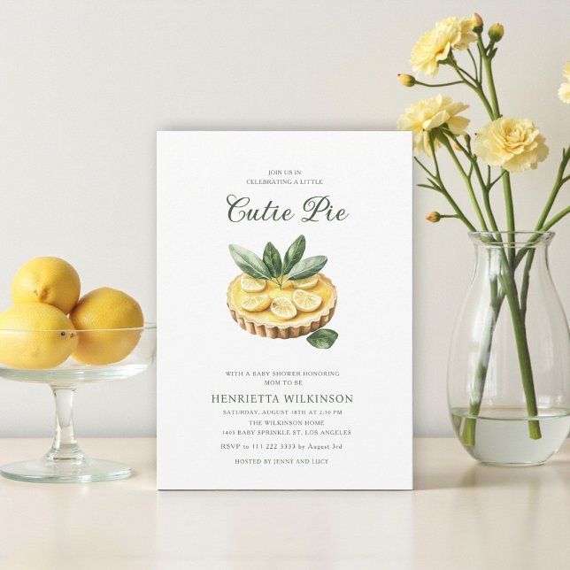 Convites little cuite pie minimal baby shower  (Criador carregado)