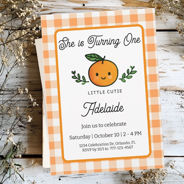 Convites Little Cutie 1st Birthday Card Invitation (Little Cutie Collection)