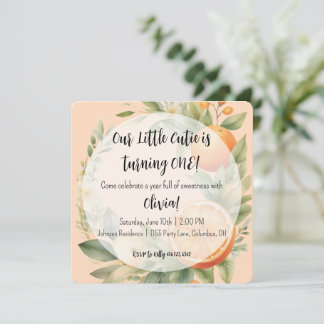 Convites Little Cutie First Birthday Invitation 