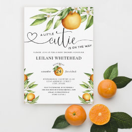 Convites Little Cutie no caminho Chá de fraldas