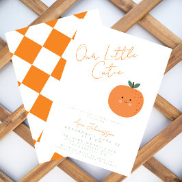 Convites Little Cutie Tangerine Citrus Baby Shower
