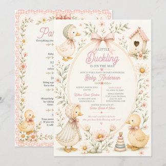 Convites Little Duckling Dreams Baby Shower Invitation