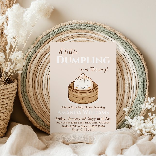 Convites Little Dumpling Asian Gender Neutral Baby Shower (Criador carregado)