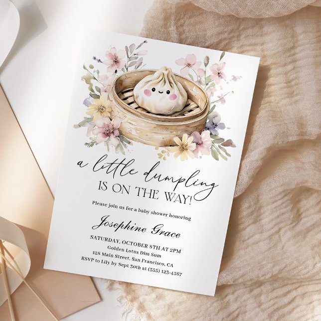 Convites Little Dumpling Dim Sum Baby Shower (Criador carregado)