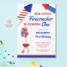 Little Firecracker primeiro aniversario 4 de julho