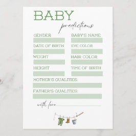 Convites Little Fisherman Baby Shower Predictions Card