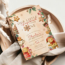 Little Gingerbread 1st Birthday Christmas