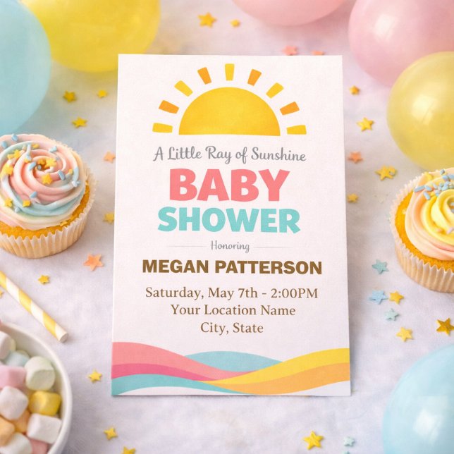 Convites Little Golden Ray Celebration (Criador carregado)