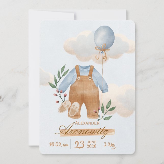 Convites Little hands, little feet, and a big place in our  (Frente)