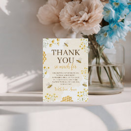 Convites Little Honey Birthday Thank You Card