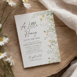Convites Little Honey no Way Wildflower Bee Chá de fraldas<br><div class="desc">Convide amigos e família para comemorar um pouco no caminho com este convite de chá de fraldas temático da abelha.</div>