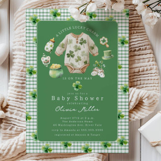 Convites Little Lucky Charm Baby Shower Invitation