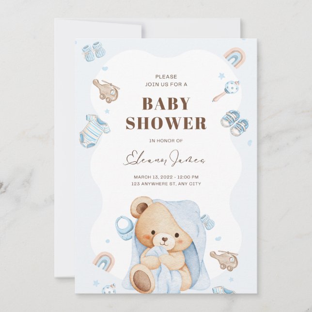 Convites Little One Celebration Time (Frente)