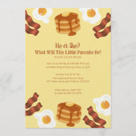Convites Little Pancake Brunch Theme Gender Reveal