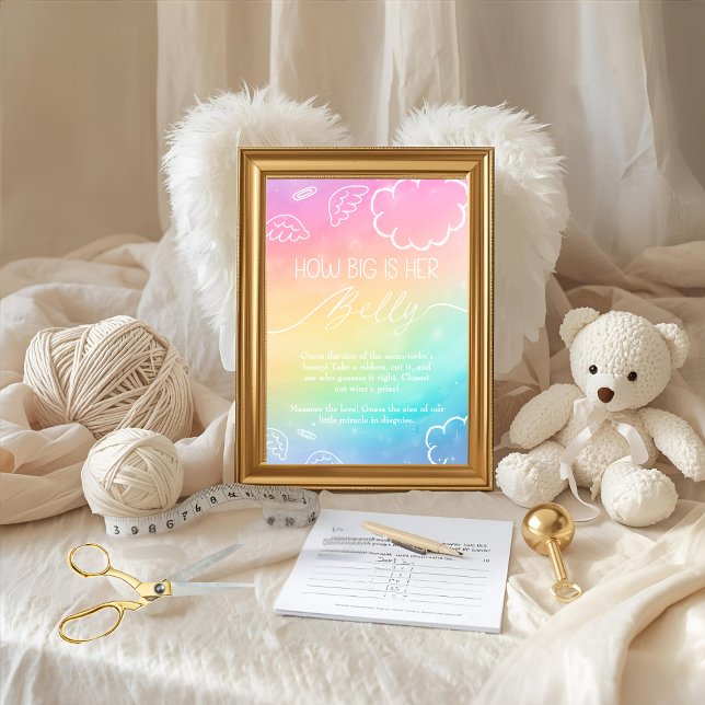 Convites Little Piece of Heaven How Big Is Her BellyRainbow (Little Piece of Heaven How Big Is Her BellyRainbow)