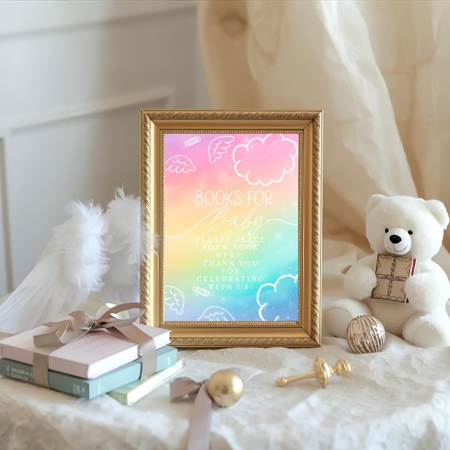 Convites Little Piece of Heaven Rainbow Books for Baby Sign (Little Piece of Heaven Rainbow Books for Baby Sign)