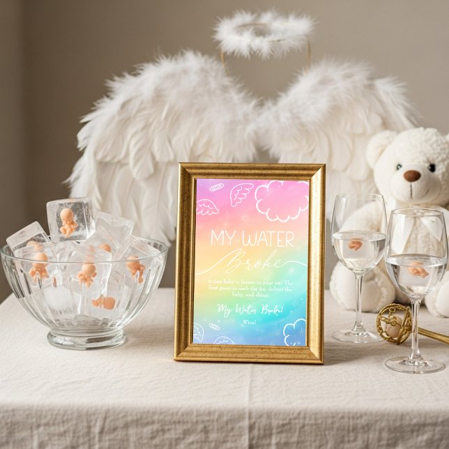 Convites Little Piece of Heaven Water Broke Game Rainbow  (Little Piece of Heaven Water Broke Game Rainbow)