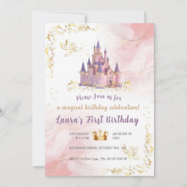 Convites Little princess Theme invitaion. Kids party.