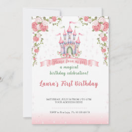 Convites Little princess Theme invitaion. Kids party.