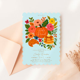 Convites Little Pumpkin Baby Shower Brunch Invitation