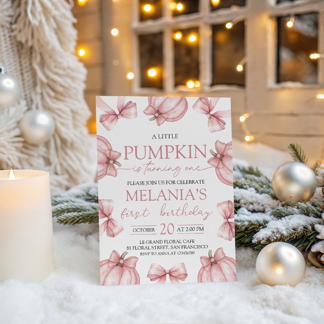 Convites Little Pumpkin Birthday Invite (Criador carregado)