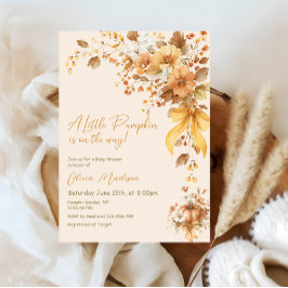 Convites Little Pumpkin Is On The Way Baby Shower