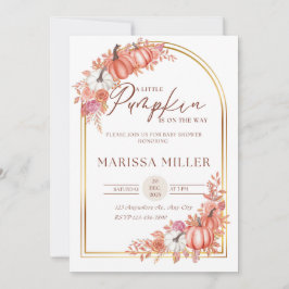 Convites Little Pumpkin Is On the Way Invitation