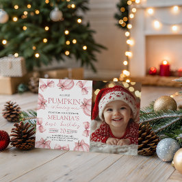 Convites Little Pumpkin Photo Invitation