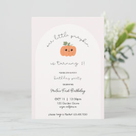 Convites Little Pumpkin’s First Birthday Invitation