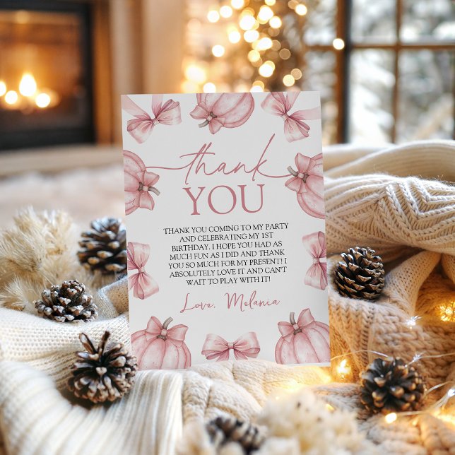 Convites Little Pumpkin Thank You Card (Criador carregado)