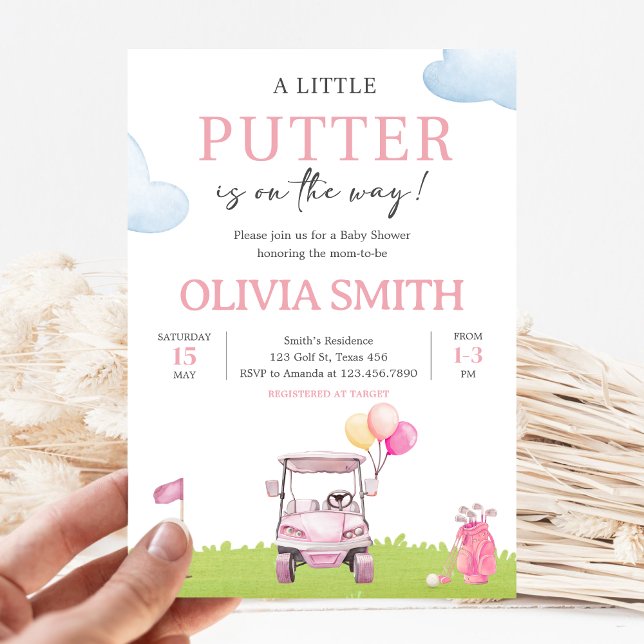 Convites Little Putter Golf Baby Shower (Criador carregado)