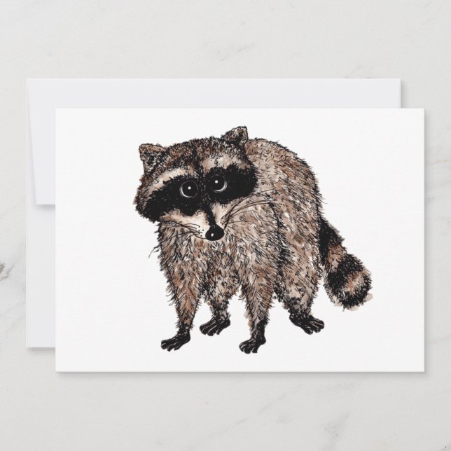 Convites Little Raccoon (Frente)
