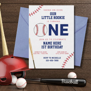 Convites Little Rookie Baseball Primeiro Aniversário