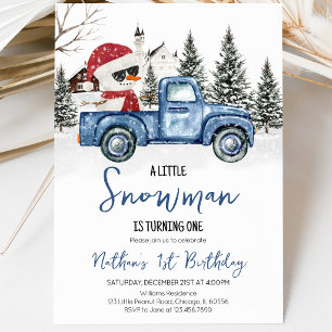 Convites Little Snowman Birthday