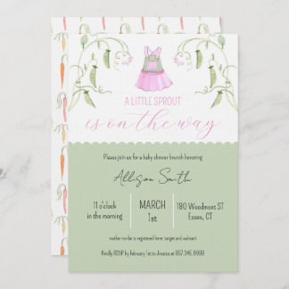 Convites Little Sprout Baby Shower Invitation