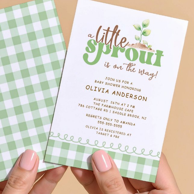 Convites Little Sprout Baby Shower Invitation (Criador carregado)