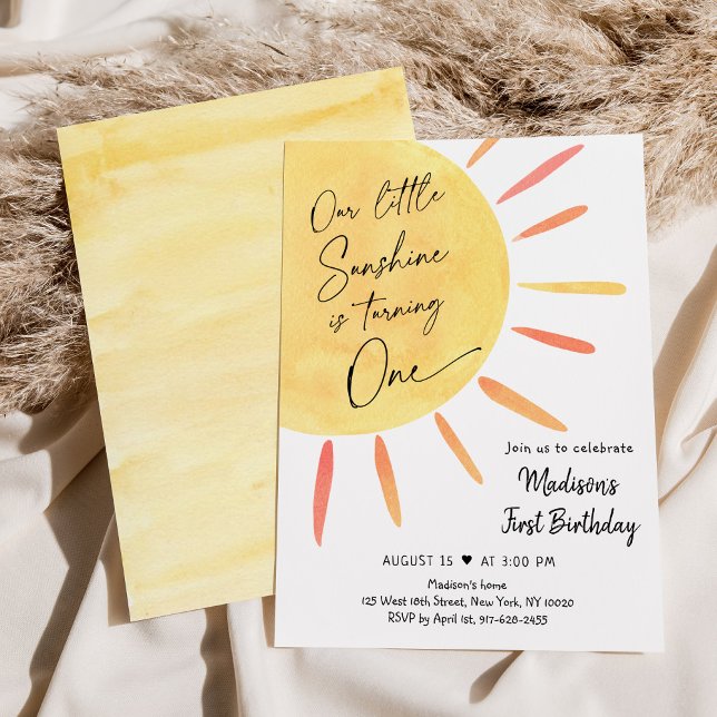 Convites Little Sunshine Boho Birthday (Criador carregado)