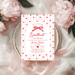 Convites Little Sweetheart Bow Valentines Baby Shower