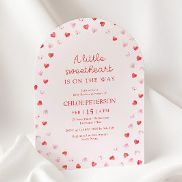 Convites Little Sweetheart Girl Baby Shower Invitation