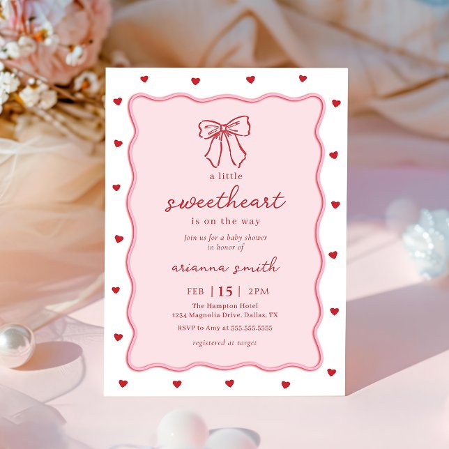 Convites Little Sweetheart Girl Baby Shower Invitation (Criador carregado)