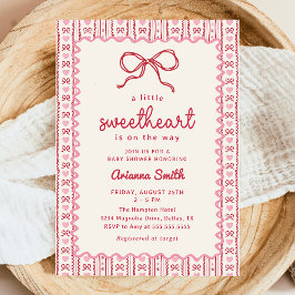 Convites Little Sweetheart Valentine Baby Shower Invitation