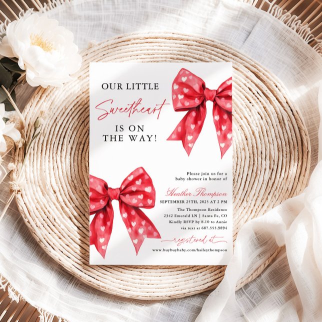 Convites Little Sweetheart Valentines Day Baby Shower (Criador carregado)