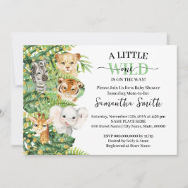 Convites Little Wild no Caminho do Chá Safari Animal