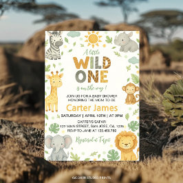 Convites Little Wild One Safari Baby Shower