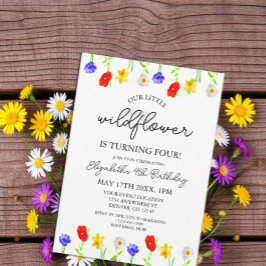 Convites Little Wildflower 4º Aniversário