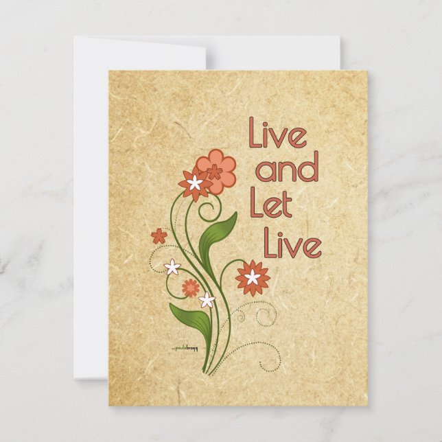 Convites Live and Let Live (programas de 12 etapas) (Frente)