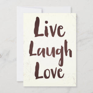 Convites Live Laugh Love - citação inspiradora de vintage