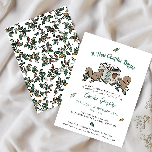 Convites Livro De Animais Da Floresta Em Chá de fraldas (One of a kind woodland baby shower invitations - original artwork by Tiffany Duffy)