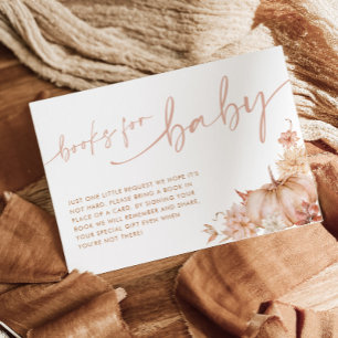 Convites Livro de Chás de fraldas da Pequena Abóbora para b