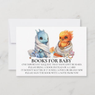 Convites Livro de Chás de fraldas de Gêmeos Phoenix Dragon 